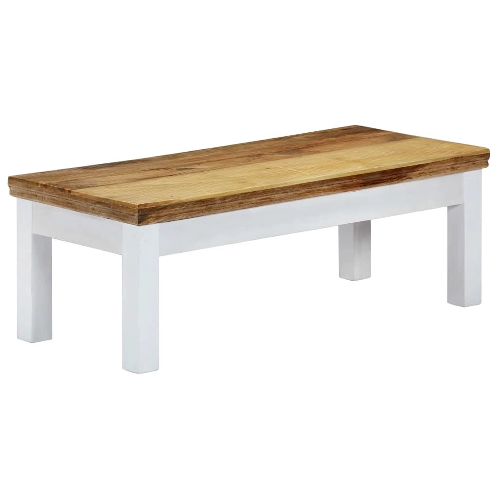 Rustic Mango Wood Coffee Table 110x50x40 Drawer by vidaXL