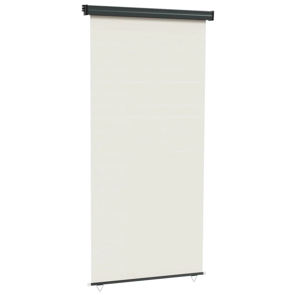 vidaXL VidaXL Balcony Side Awning 65x250 cm Black UV Resistant Polyester Aluminium Roller Privacy for Balcony - Cover