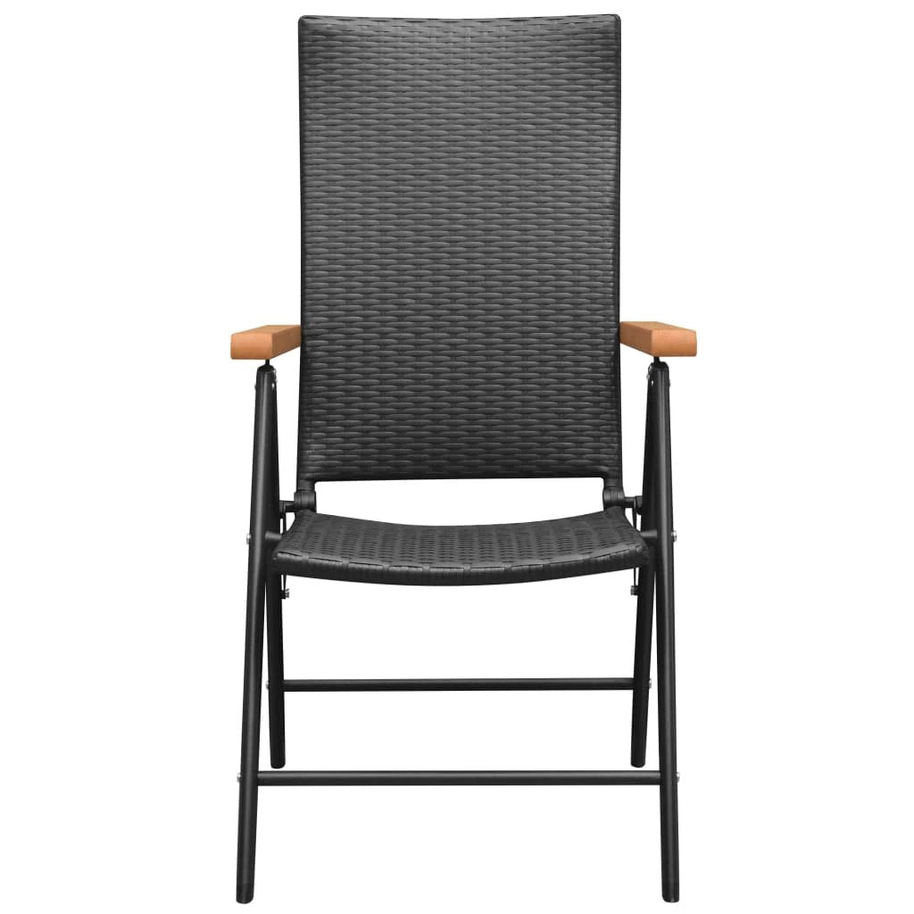 vidaXL VidaXL 3 Piece Garden Dining Set Black Brown Compact Patio - Garden Set
