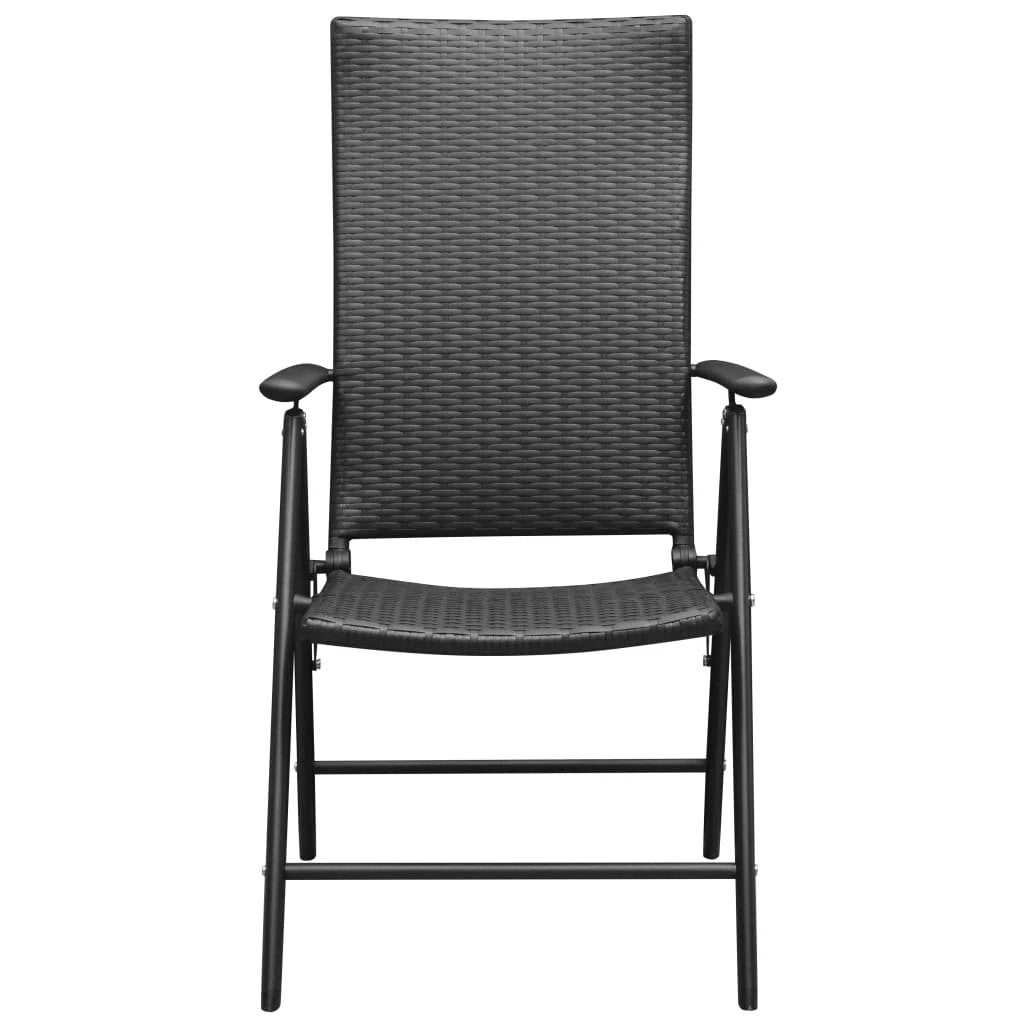 VidaXL Garden Dining Set 9 Piece Black Brown Weatherproof by vidaXL