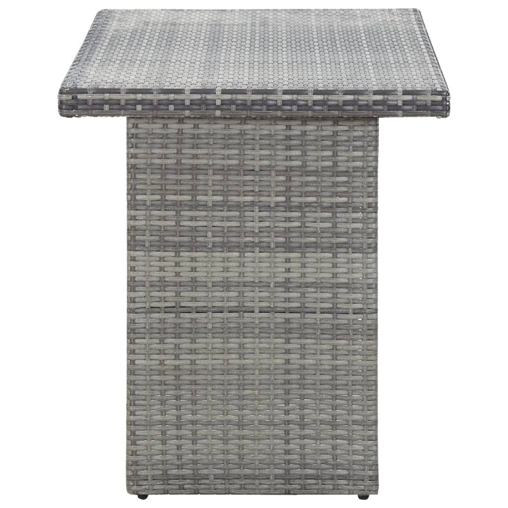 vidaXL vidaXL Garden Table Brown 110x60x67 cm Poly Rattan - Garden Table