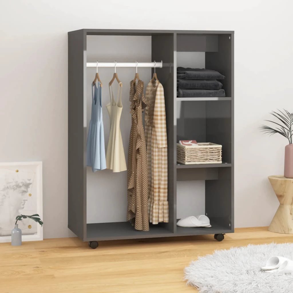 vidaXL Wardrobe Smoked Oak 80x40x110 cm Engineered Wood by vidaXL