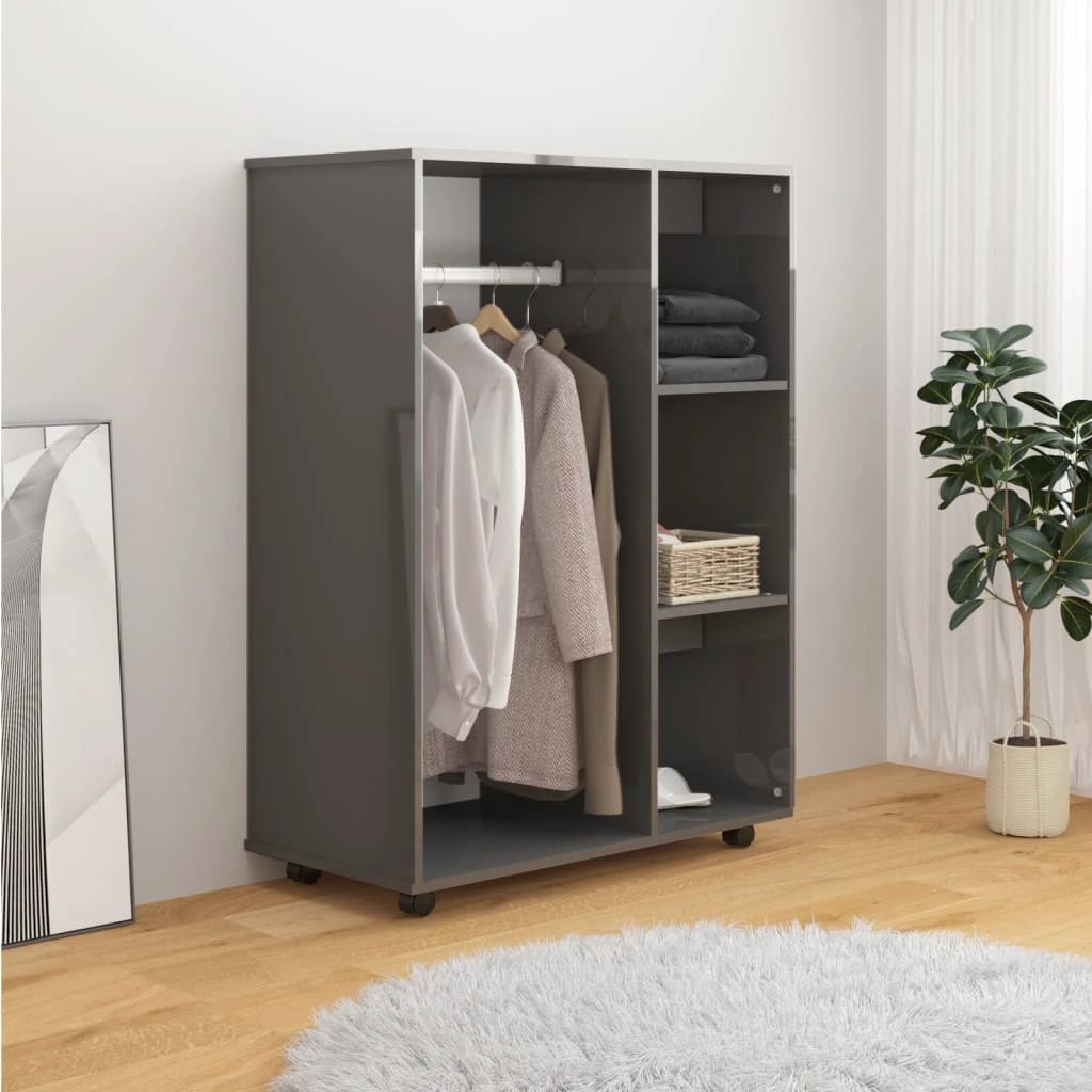 vidaXL vidaXL Wardrobe Smoked Oak 80x40x110 cm Engineered Wood - Wardrobe