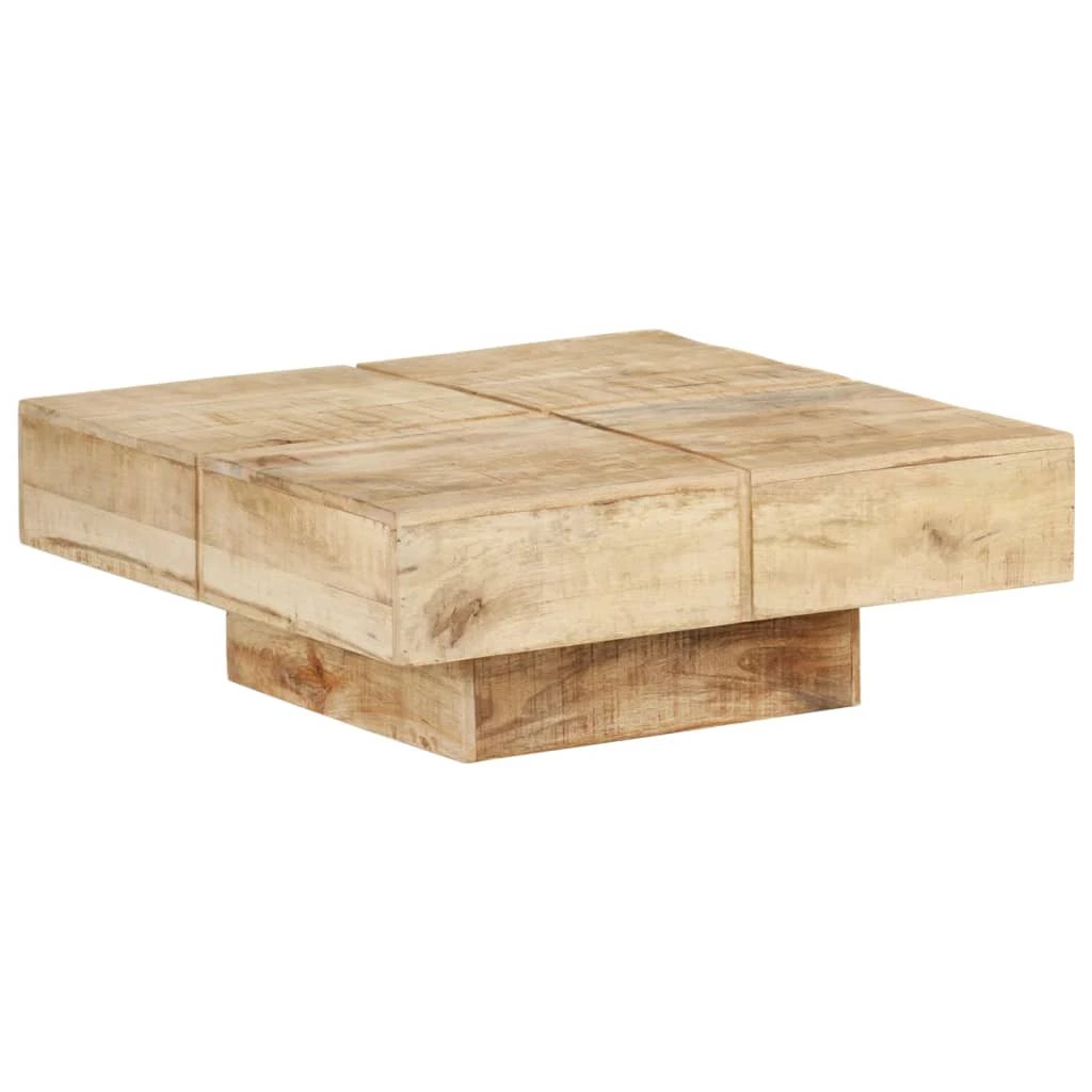 vidaXL VidaXL Coffee Table 80x80x28 Cm Solid Mango Wood Durable Tropical Hardwood Living Room - Coffee Table