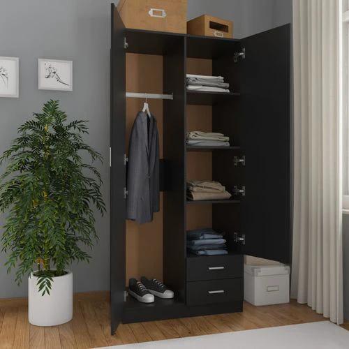 vidaXL Wardrobe White 80x52x180 cm Engineered Wood - Uncategorized Wardrobe