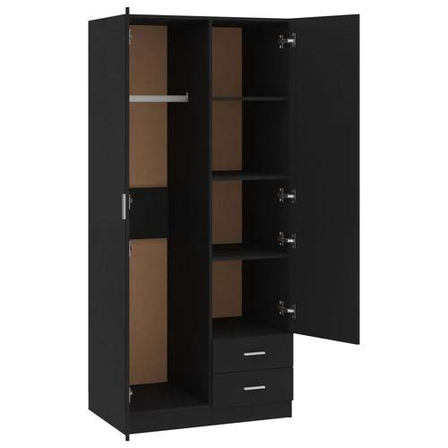 vidaXL Wardrobe White 80x52x180 cm Engineered Wood - Uncategorized Wardrobe