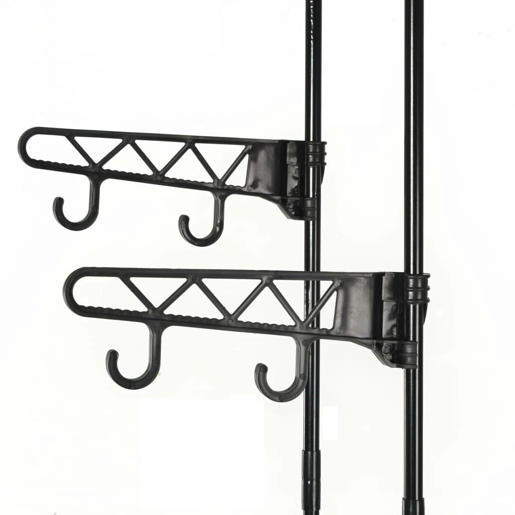 VidaXL Clothes Rack 55x28.5x175 Cm Steel and Nonwoven Fabric Black for Bedroom and Laundry by vidaXL