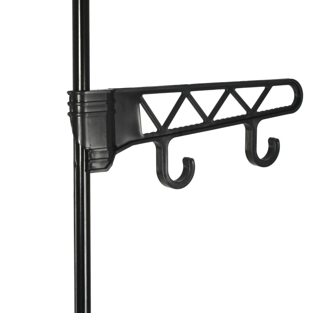 VidaXL Clothes Rack 55x28.5x175 Cm Steel and Nonwoven Fabric Black for Bedroom and Laundry by vidaXL