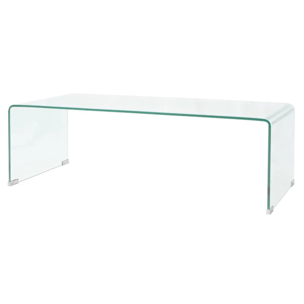 VidaXL Coffee Table 98x45x30 Cm Tempered Glass Clear For Small Living Spaces And Apartments by vidaXL