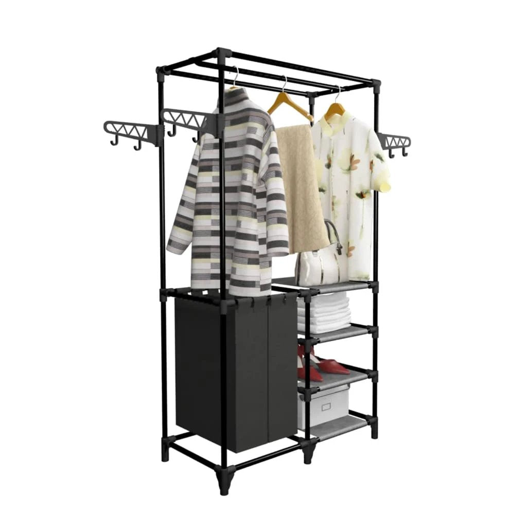 vidaXL VidaXL Clothes Rack 87x44x158 cm Steel Frame With Nonwoven Fabric Bags For Bedroom Or Bathroom - Wardrobe