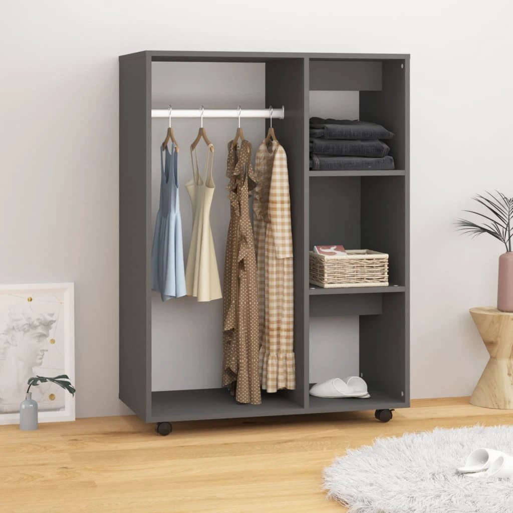 vidaXL Wardrobe Smoked Oak 80x40x110 cm Engineered Wood by vidaXL