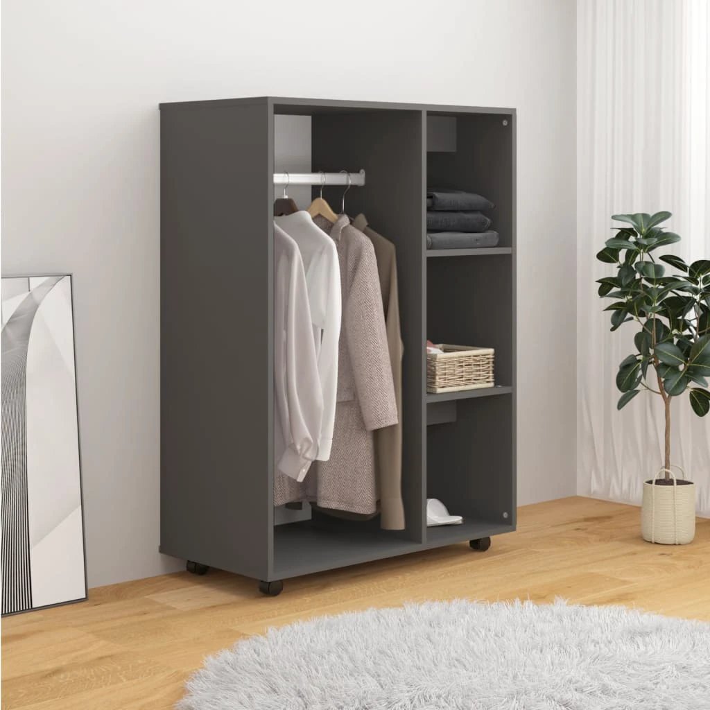 vidaXL Wardrobe Smoked Oak 80x40x110 cm Engineered Wood by vidaXL
