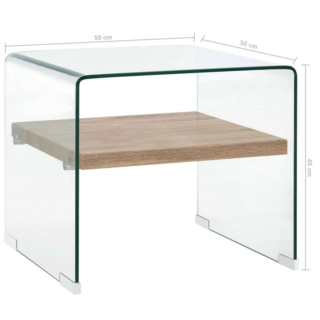 vidaXL vidaXL CoffeeTable 50x50x45 TemperedGlass Living - Coffee Table