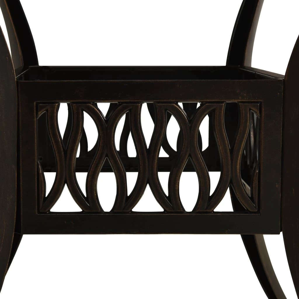vidaXL vidaXL Garden Table Bronze 90x90x73 cm Cast Aluminium - Garden Table