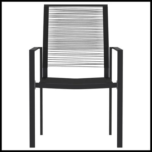 vidaXL vidaXL 3 Piece Garden Dining Set 80x80x74 cm with Powder-Coated Steel Frame and Water-Resistant PVC Rattan Chairs for Outdoor Use - Garden Set