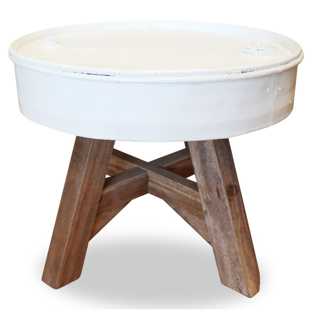 vidaXL VidaXL Coffee Table 60x45 cm Solid Reclaimed Wood With Industrial Design For Living Room - Coffee Table