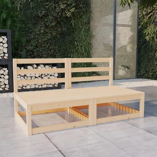 vidaXL Garden 2-Seater Sofa Solid Pinewood Modular Design for Outdoor Relaxation by vidaXL