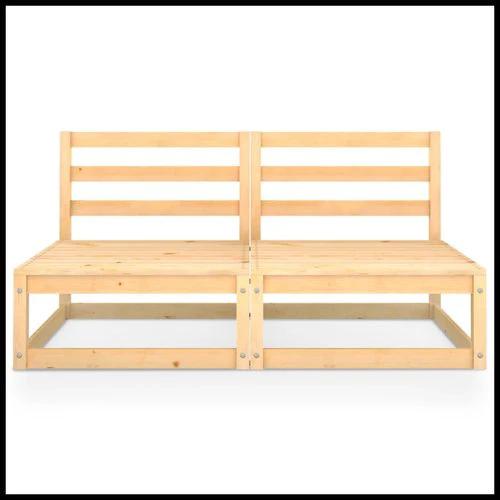 vidaXL Garden 2-Seater Sofa Solid Pinewood Modular Design for Outdoor Relaxation by vidaXL