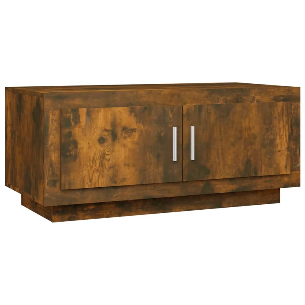 vidaXL Coffee Table 102x50x45 cm Smoked Oak Finish Engineered Wood For Living Room Decor by vidaXL