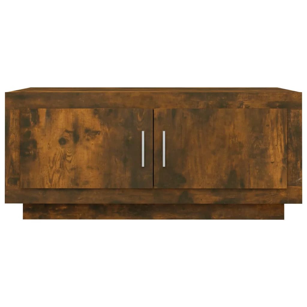 vidaXL Coffee Table 102x50x45 cm Smoked Oak Finish Engineered Wood For Living Room Decor by vidaXL