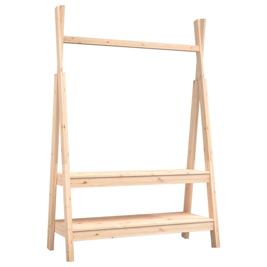 vidaXL VidaXL Clothes Rack 100x45.5x150 cm Solid Pine Home - Wardrobe
