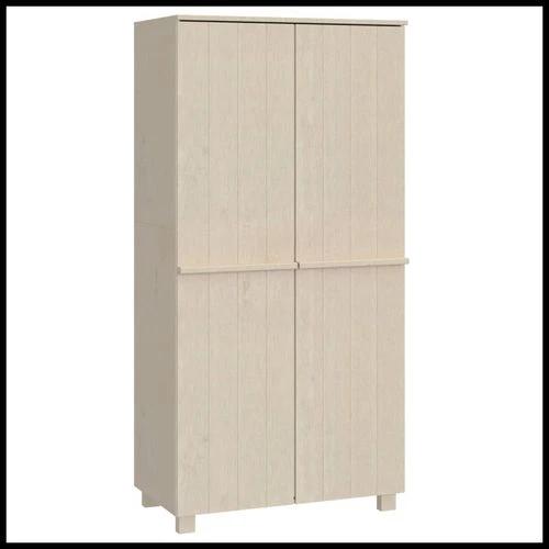 vidaXL vidaXL Solid Pine Wood Wardrobe 89x50x180 cm Honey Brown with Hanging Rod for Organized Clothing Storage - Wardrobe