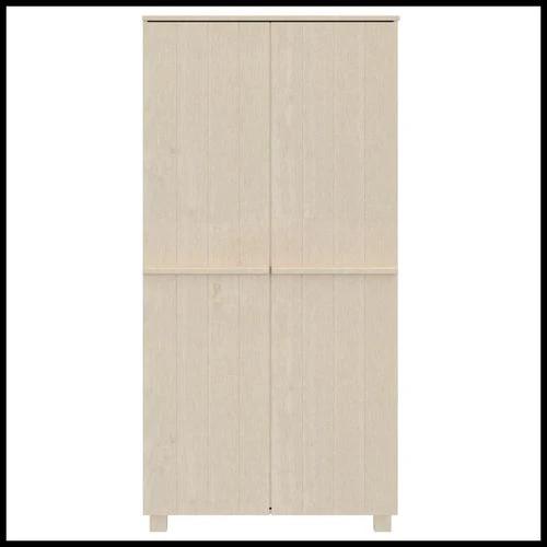 vidaXL vidaXL Solid Pine Wood Wardrobe 89x50x180 cm Honey Brown with Hanging Rod for Organized Clothing Storage - Wardrobe