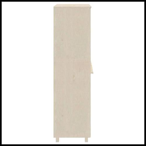 vidaXL vidaXL Solid Pine Wood Wardrobe 89x50x180 cm Honey Brown with Hanging Rod for Organized Clothing Storage - Wardrobe