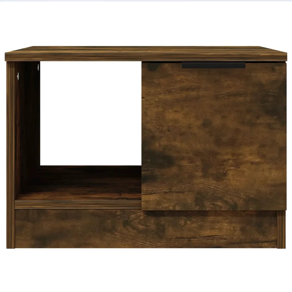 vidaXL VidaXL Coffee Table 50x50x36 cm Smoked Oak Engineered Wood With Two Compartments Living Room - Coffee Table