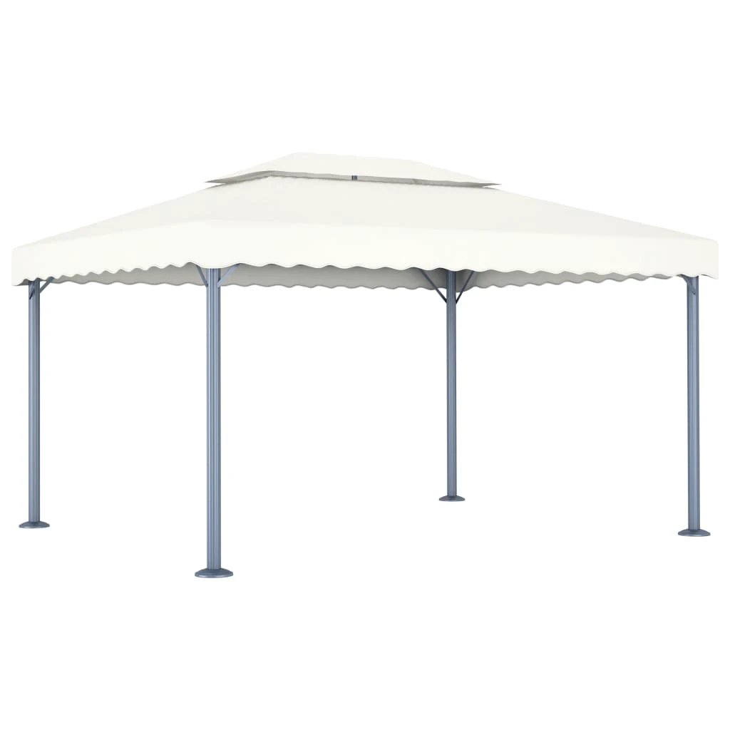 vidaXL vidaXL Gazebo 400x300 cm Cream Aluminium - Gazebos