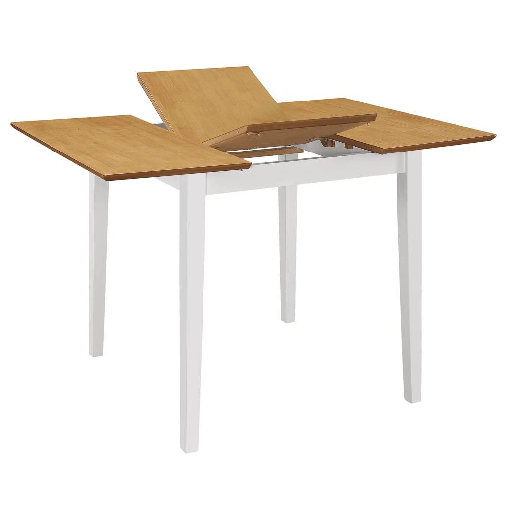 vidaXL vidaXL Extendable Dining Table White (80-120)x80x74 cm MDF - Uncategorized Dining Table