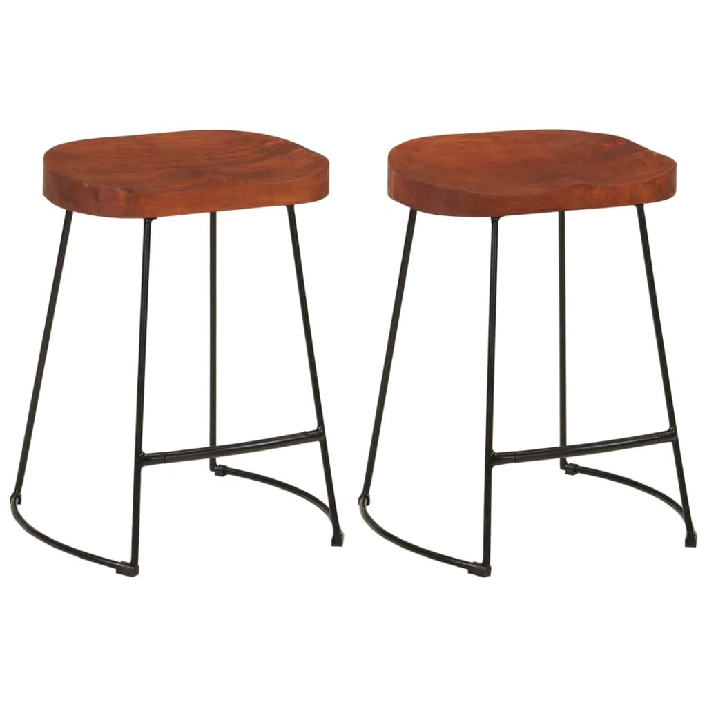 Gavin Bar Stools 2 pcs 45x38x53 cm Solid Wood Mango by vidaXL