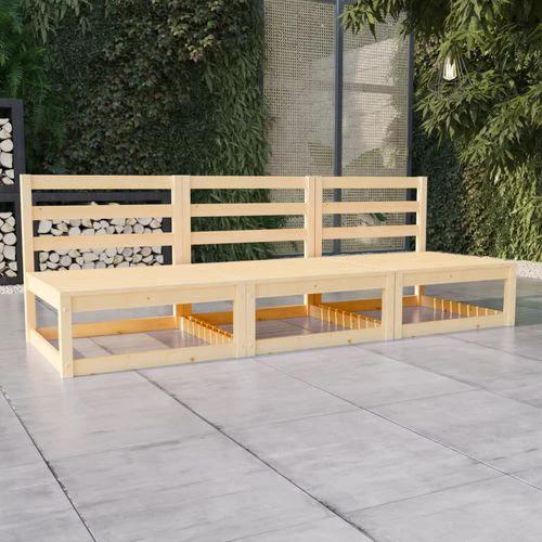 vidaXL vidaXL Garden 3-Seater Sofa with Modular Design in Solid Pinewood for Outdoor Relaxation and Socializing - Garden Sofa Sets