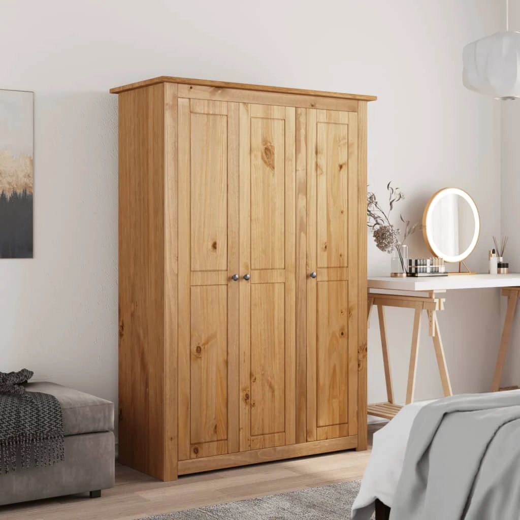 vidaXL vidaXL 3-Door Wardrobe 118x50x171.5 cm Pine Panama Range - Wardrobe