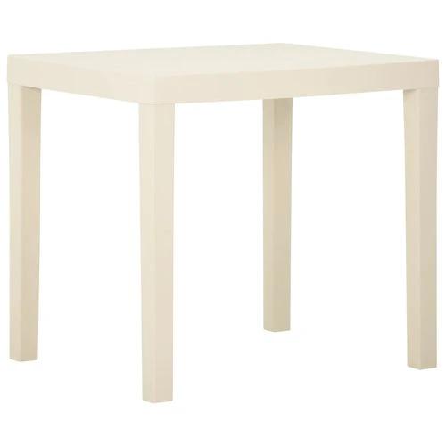 vidaXL vidaXL Garden Table White 79x65x72 cm Plastic - Garden Table