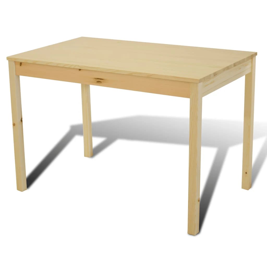 vidaXL vidaXL Dining Set 5 Pieces Pine Wood Natural - Dining Set