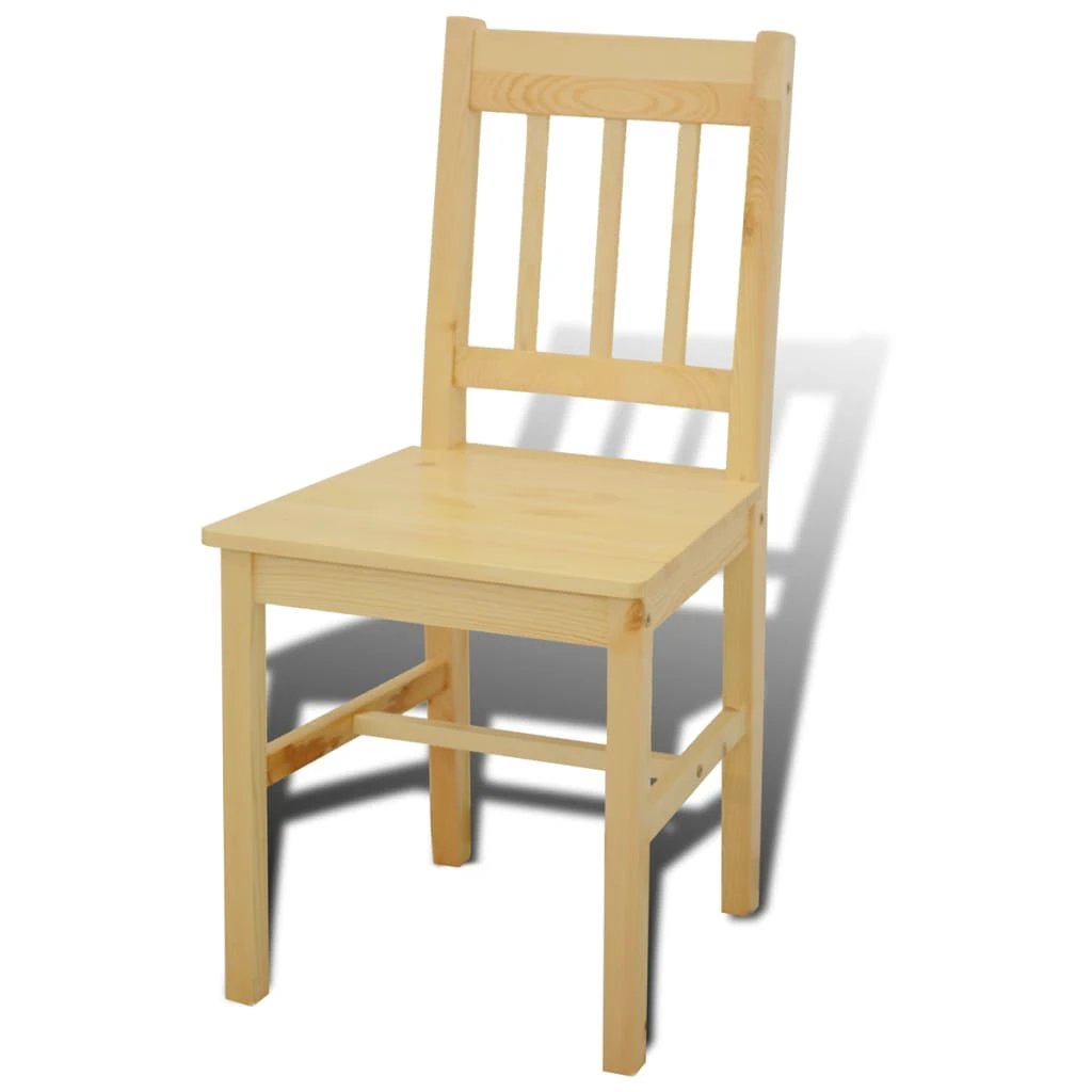 vidaXL vidaXL Dining Set 5 Pieces Pine Wood Natural - Dining Set