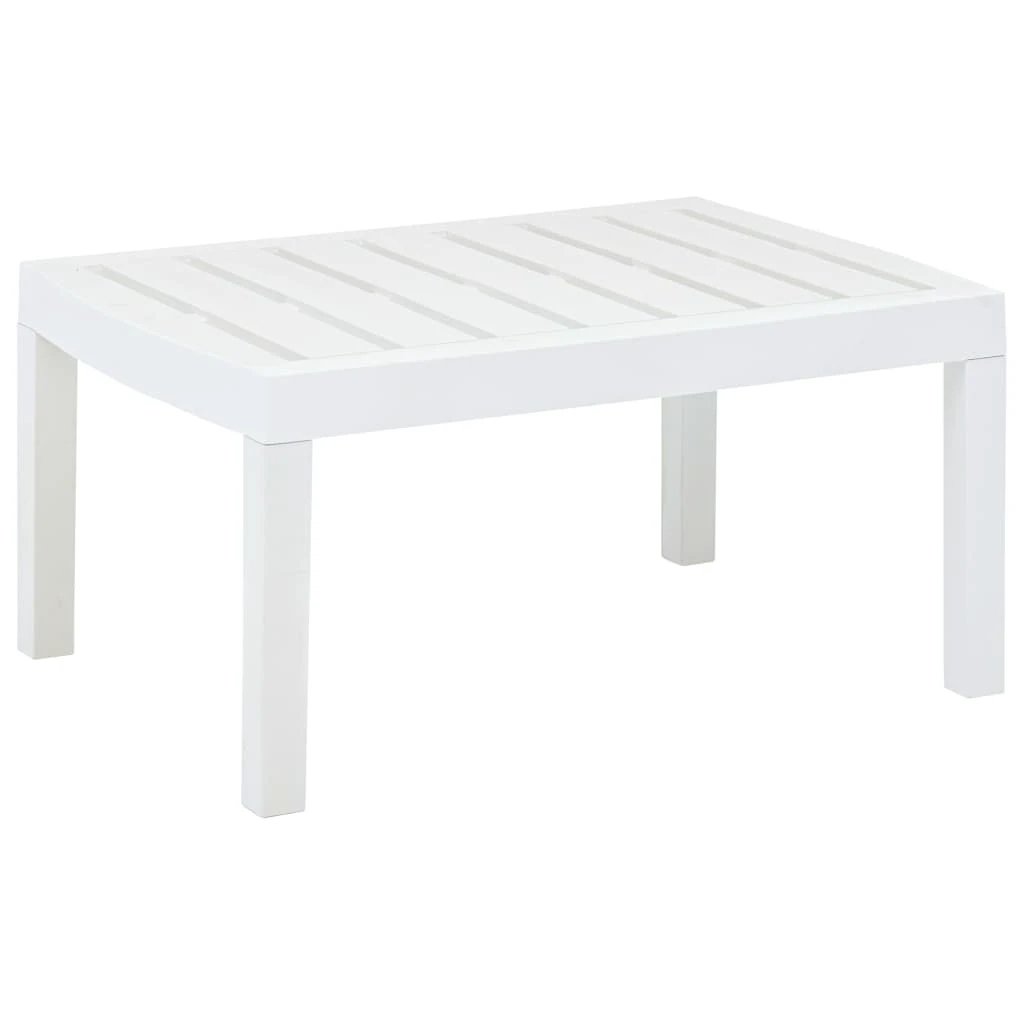 vidaXL Garden Table White 78x55x38 cm Plastic by vidaXL