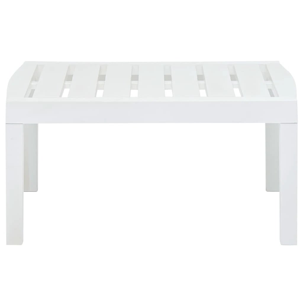 vidaXL Garden Table White 78x55x38 cm Plastic by vidaXL