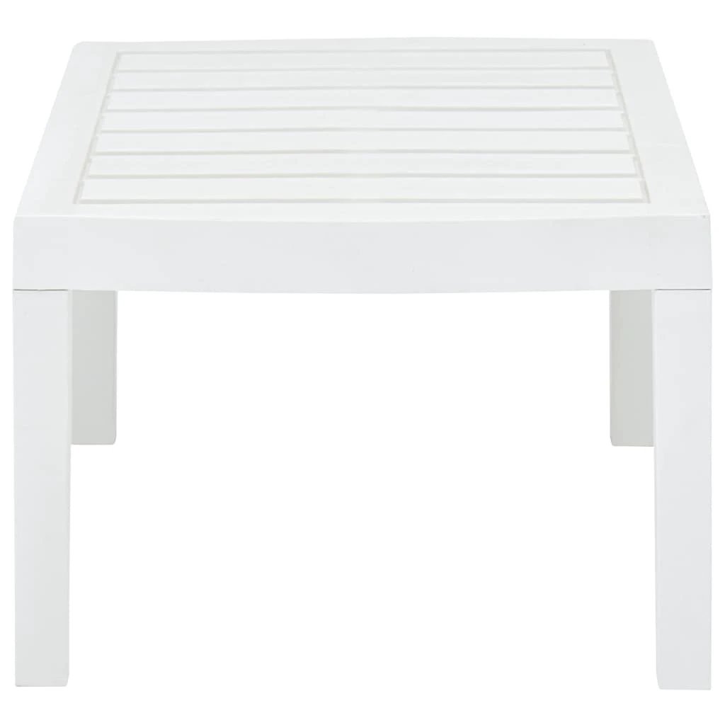vidaXL Garden Table White 78x55x38 cm Plastic by vidaXL