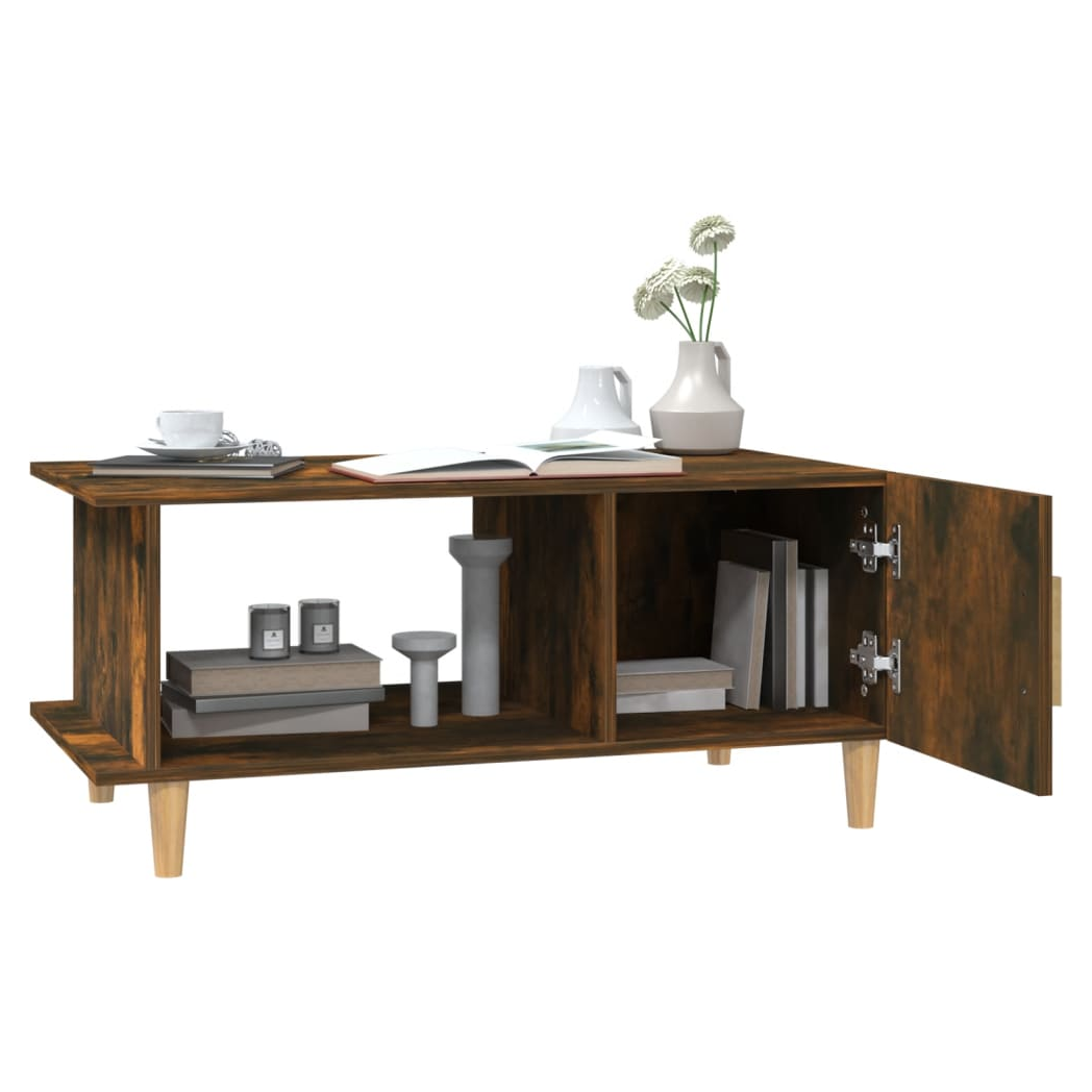 vidaXL VidaXL Coffee Table 90x50x40cm Engineered Wood Moisture Resistant With Storage Living Room - Coffee Table