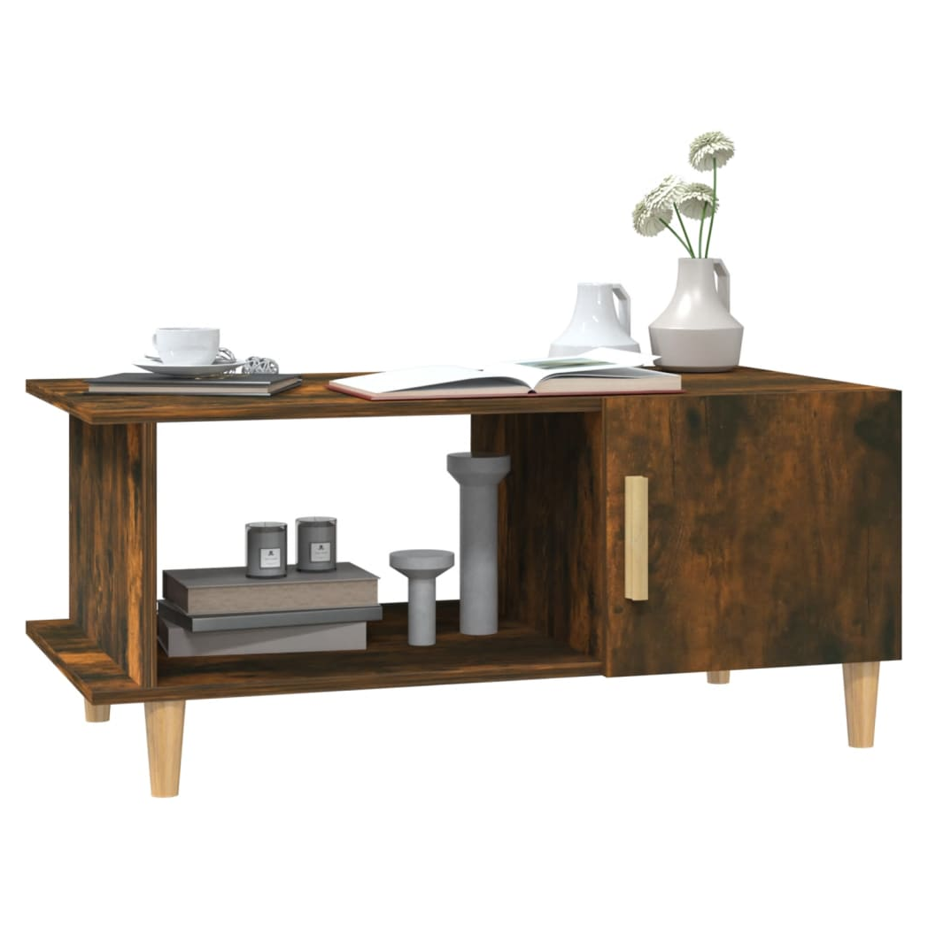 vidaXL VidaXL Coffee Table 90x50x40cm Engineered Wood Moisture Resistant With Storage Living Room - Coffee Table