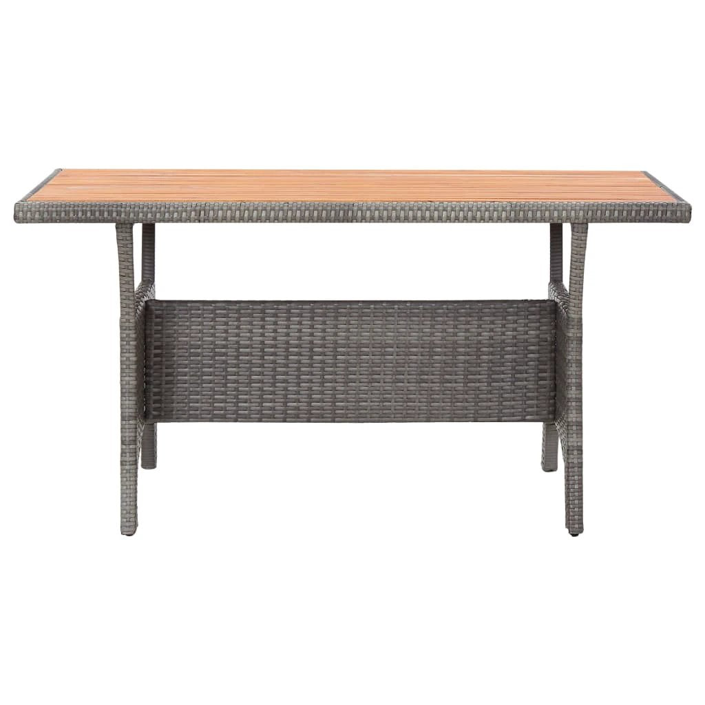 Garden Table Grey 120x70x66 cm Solid Acacia Wood by vidaXL