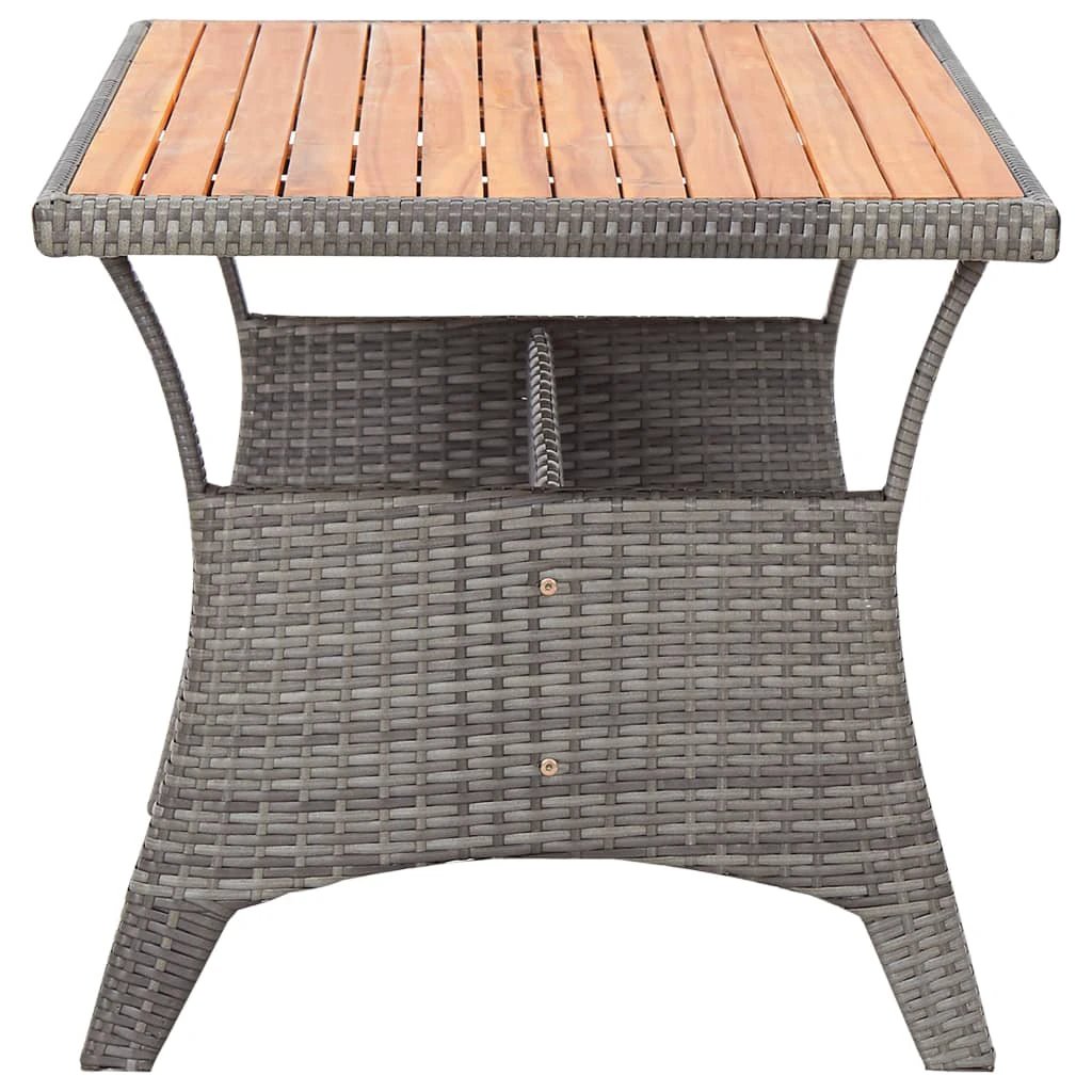 Garden Table Grey 120x70x66 cm Solid Acacia Wood by vidaXL