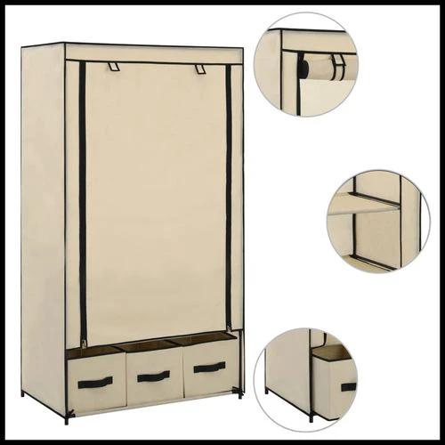 vidaXL vidaXL Wardrobe Cream 87x49x159 cm Fabric - Wardrobe