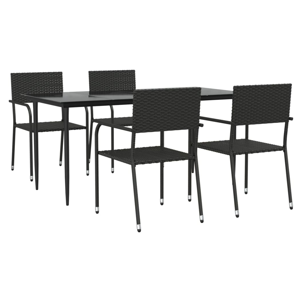 vidaXL VidaXL Five Piece Garden Dining Poly Rattan Set - Garden Set