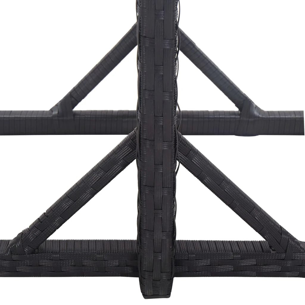 vidaXL vidaXL Garden Table Black 110x53x72 cm Glass and Poly Rattan - Garden Table