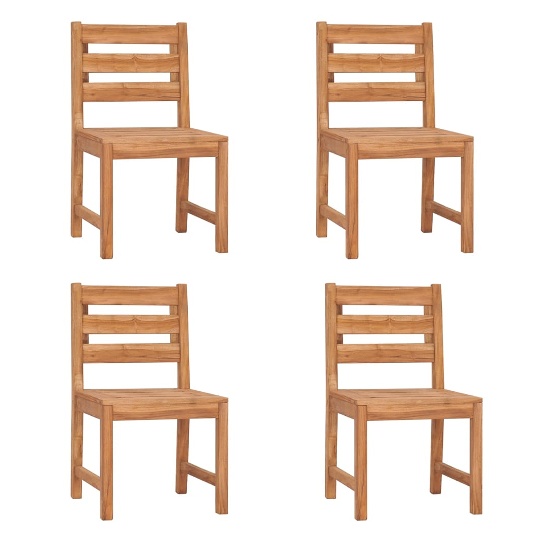 VidaXL Garden Dining Set 5Pc Teak Wood Patio by vidaXL