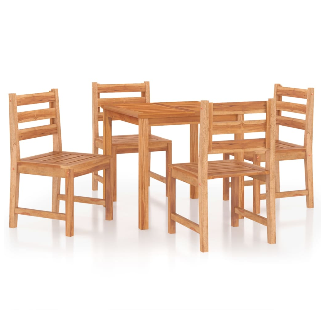 vidaXL VidaXL Garden Dining Set 5Pc Teak Wood Patio - Garden Set