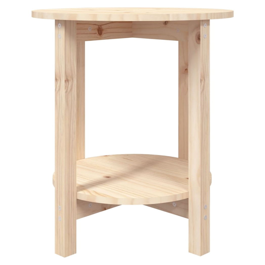 VidaXL Coffee Table Diameter 55x60 cm Solid Pine Wood Rustic Finish For Living Room Decor by vidaXL